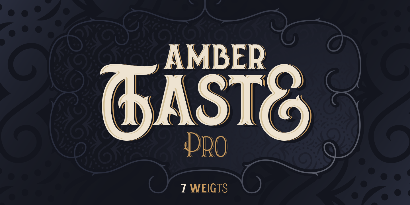Пример шрифта Amber Taste Pro